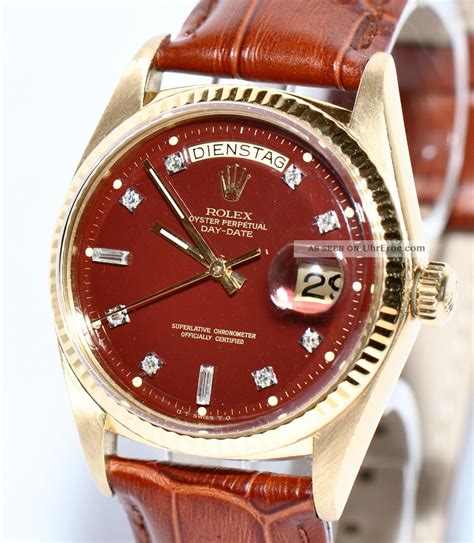 rolex day-date mit lederarmband|rolex day date watch.